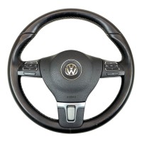 Volant multifonction cuir VW Golf 6 Passat 362 365 noir 3C8419091BE